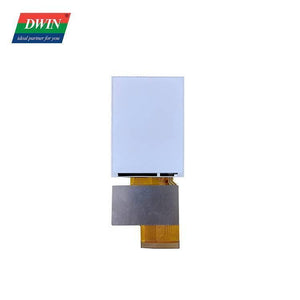Dwin 2.8 Inch HMI TFT Touch Screen LCD Display DMG32240F028_01 Wtr - a white rectangular screen with a yellow flexible ribbon cable connector.