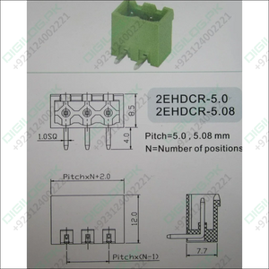 10 Pin Connector Pcb Mount Right Angle Bent Screw Terminal
