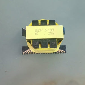 EE33-1.5-15kW Solar Inverter Transformer 23 Pins - a yellow electronic transformer with 23 pins and text printed on its top surface.