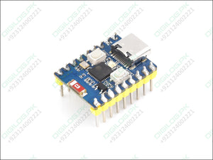 Microcontroller board with USB connector on a white background