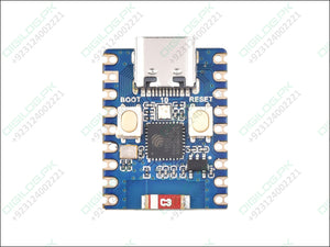 Blue electronic circuit board with USB connector on a white background