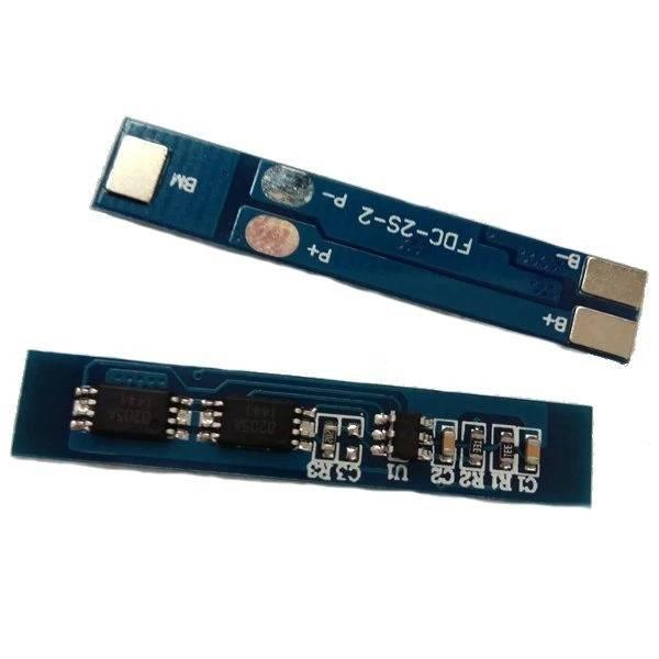 FDC-2s-22S 3A 7.4V 8.4V 18650 Lithium LiPo Cell Battery Charger Board Li-ion Battery Charging PCB BMS Protection Module Hx-2s-01 - two blue rectangular circuit boards with visible solder pads and electronic components.