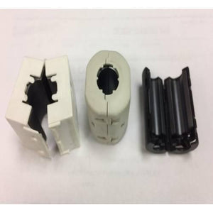 Ferrite Bead For Electrical Noise Filtering In Mix Shape And Size - shown as three separate pieces, including two white and one black plastic-cased units.