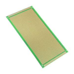 Fiber Glass Veroboard - a rectangular green circuit board featuring a grid of copper-plated holes and gold-plated edge connector pins.