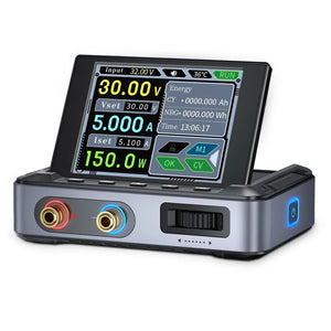 Fnirsi Dps-150 Programmable Mini Portable DC Power Supply 0-15V 0-10A 150W (digital Lab PSU) - with a grey metallic body, featuring a digital display showing 30.00V, 5.000A, 150.0W, and two output terminals.