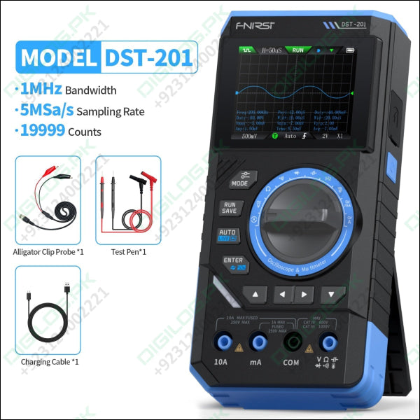 FNIRSI® DST-201 Handheld 3-IN-1 Multimeter Oscilloscope Signal Generator - Oscilloscope Multimeter