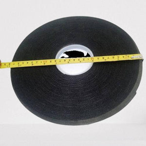 Foam Tape Double Sided For LED Extrusion Profiles - shown as a black circular roll with a yellow measuring tape across it indicating a diameter of 24 cm.