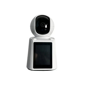 Hbs-1538 WiFi Video Calling Camera 2MP (1080P) – Smart Security With V380 App - a white, dome-headed security camera featuring a vertical front-facing display screen.