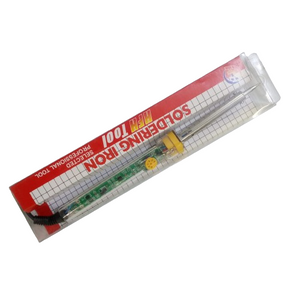 Hfh Soldering Iron Rod 60W - its original transparent plastic and red cardboard packaging, showing the handle with a yellow temperature control knob.