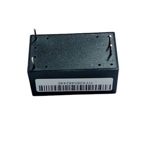 Hi Link Hlk PM12 12V/3W Switch Power Supply Module - a black rectangular electronic component with four metal pins and a barcode label on the side.