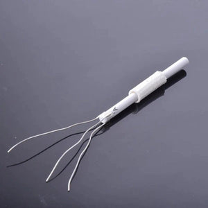 High Power Soldering Iron 220V 30W-70W Professional Dual Power Quick Heat-up Adjustable Welding Electric Soldering Iron Gun - a white ceramic heating element component with three metal wires and a white braided sleeve.