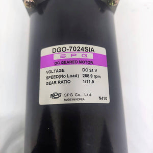 High Torque Gear Motor For Electric Bicycle Electric Cycle Electric Bike Price - a close-up of the black cylindrical motor body featuring a white label with SPG brand and technical specs.