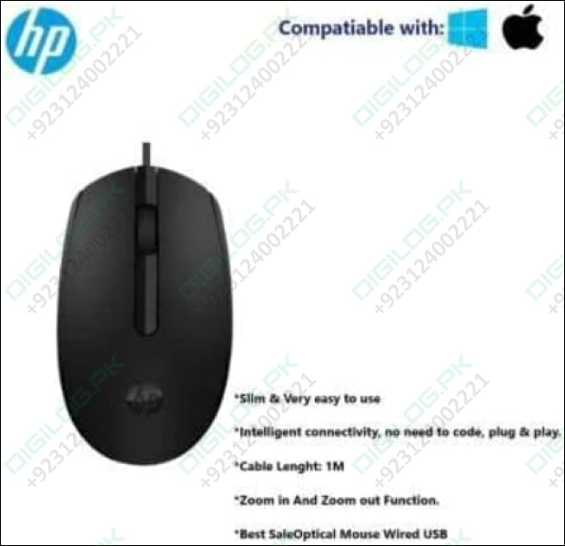 HP Mouse Wired M10 Black - Mouse