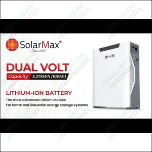 Solar Max SM-DUAL-LFP-5.37K (105AMP) for 48V Inverter in Pakistan