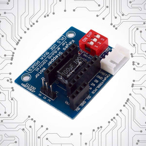 Hw-434 A4988 DRV8825 Stepper Motor Driver Control Panel Board Expansion Shield Board Module For 3d Printer - a blue PCB featuring a red 3-position DIP switch, a 100µF capacitor, and pin headers.