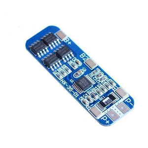 Hx-3s-1 Lithium Battery 3s 12V 10A Charge Protection Board BMS Pcm For 18650 Li-ion Cells Charging - a rectangular blue circuit board with integrated chips, resistors, and labeled B+, B2, B1, P+, and P- pads.