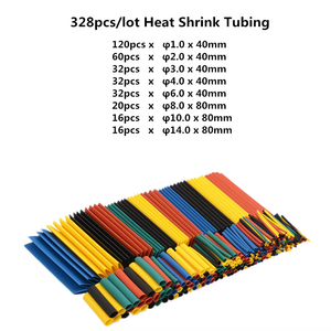328pcs Heat Shrink Sleeve Sizes 1mm to 14mm Polyolefin RoHS Pakistan