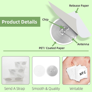 NTAG215 NFC sticker product details – chip, antenna, PET substrate