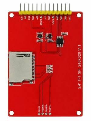 2.4 Inch SPI TFT LCD ILI9341 - PCB Back with Pinout