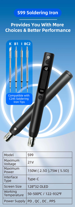 Sequre S99 soldering iron features and specifications