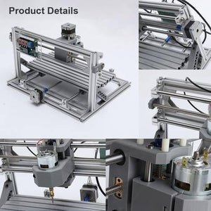 Imported CNC Engraving PCB Milling Machine Wood Carving CNC 3018 - multiple angles, including the aluminum frame, stepper motors, and spindle motor.