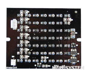 Invisible 940 Nm Infrared Reflector With 48 Diodes For Indoor/outdoor - black rectangular circuit board featuring 48 surface-mounted LEDs, two power connectors, and resistors.