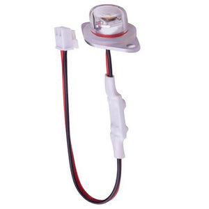 IP68 Waterproof 275nm UV LED Module Screw Installation Uvc LED Lamp DC12V - with a metal mounting flange, white wire connector, and a white heat-shrink sleeve.
