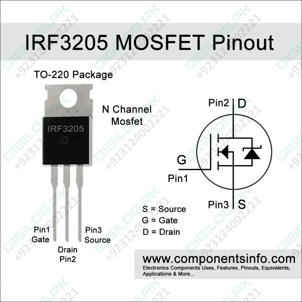 Original Irf3205 n Channel Power Mosfet