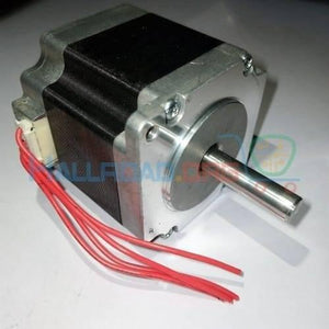 Japanese NEMA23 2.2A Stepper Motor Compatible With TB6560, DRV8825 Torque 9.69 Kg.cm - the silver metallic motor body, a protruding drive shaft, and a white connector with several red wires.