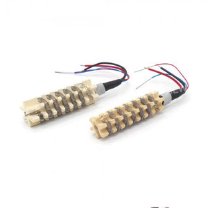 Kada 2018D+ Heating Element 4 Wire - two cylindrical beige ceramic heating elements with coiled metal wire and attached multi-colored wires.