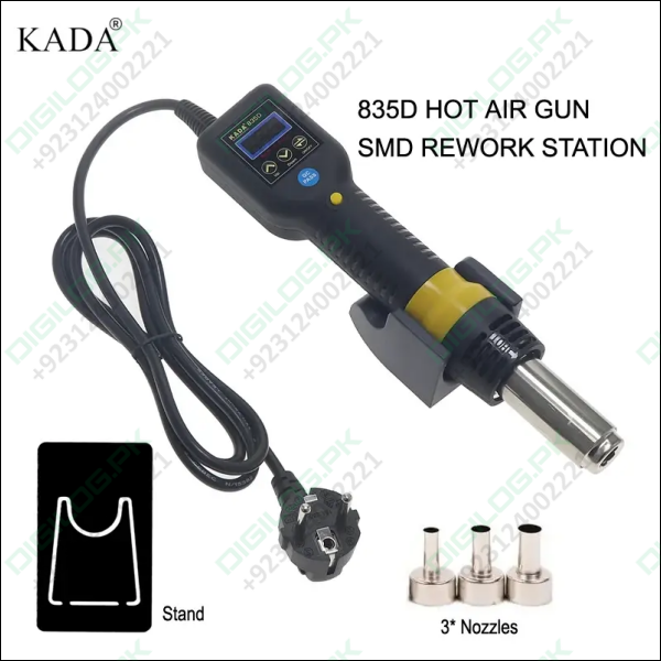 KADA 835D Hot Air Gun SMD Rework Station Thermo Control Anti Static Portable SMD Rework Station