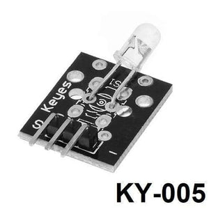 Ky 005 Infrared Transmit Sensor Module Hw-483 Hw 483 - a black rectangular circuit board with a clear LED component and a three-pin connector header.