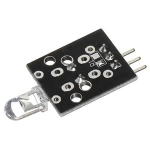 Ky 005 Infrared Transmit Sensor Module Hw-483 Hw 483 - a black rectangular circuit board with a clear LED and three metal connector pins.