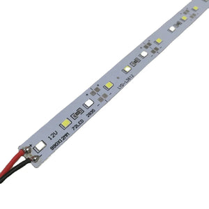 Lahore Only White LED Strip SMD White Color Ultra Thin LED Hard Aluminum Profile - a rigid white LED strip with red and black wires attached.