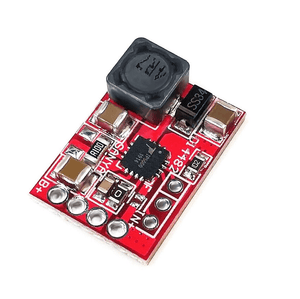 LiFePO4 TP5000 Lithium Iron Phosphate Battery Charger 3.2V Cell Charger - a small red rectangular circuit board featuring a black inductor, an integrated circuit chip, and solder pads.