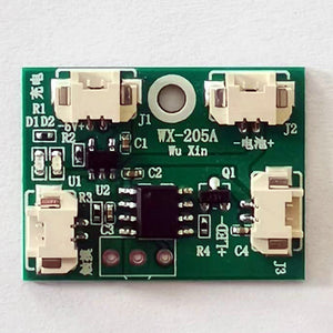 Light Painting Night Light Charging Touch Infinite Dimming PCBA Circuit Board Crafts Lighting Control Board Accessories - a green rectangular circuit board with three white connectors and electronic components.