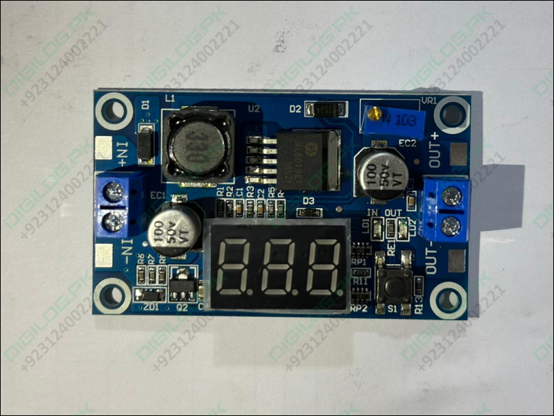 LM2596 DC-DC Adjustable Step-Down Buck Converter Module with Digital Voltmeter Display