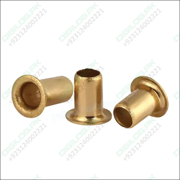 M2.5x5mm 4mm Head Size Brass Eyelets Hollow Rivet Nut