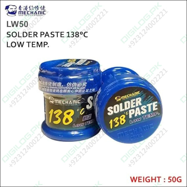 Mechanic LW50 Solder Paste 138°C Low Temp 50g In Pakistan