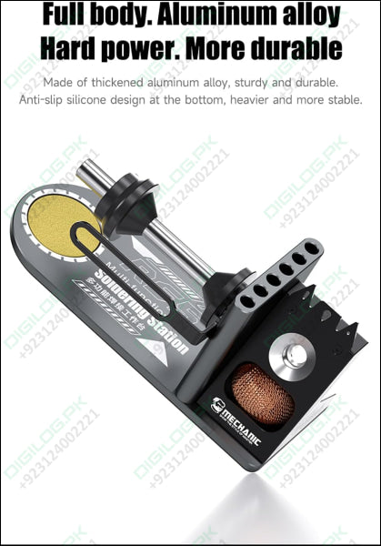 MECHANIC RS5 Multi Functional Welding Soldering Iron Holder with Iron Tip Placement Hole Sponge Pad Tin Wire Placement Rack