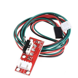 Mechanical End Stop Endstop Limit Switch For CNC 3d Printer Ramps 1.4 - a red circuit board, a mechanical switch, and a connected wiring harness.