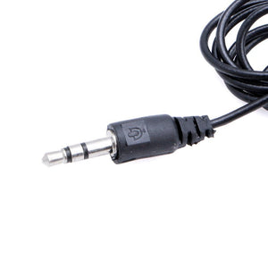 Mic Microphone 3.5mm For Dslr Other Equipment Youtube Black - a close-up shot of a black 3.5mm audio connector plug with a microphone icon on the housing.