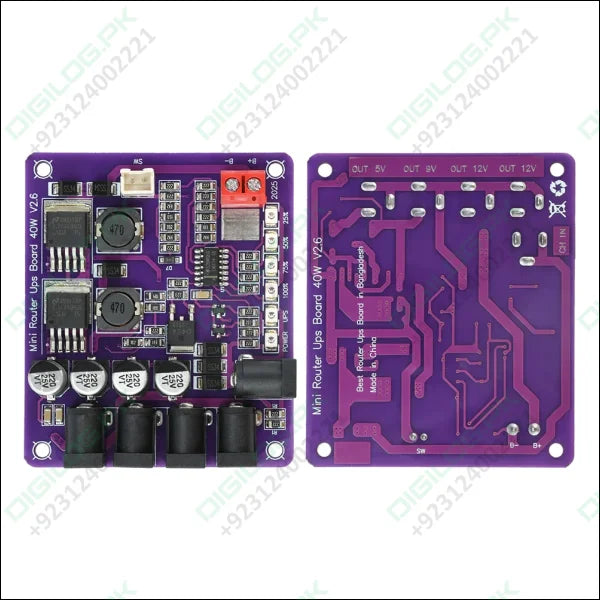 Mini Router UPS Board 40W V2.6 - Reliable Backup Power | Digilog.pk