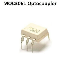 MOC3061 Zero Cross Phototriac Driver Optocoupler IC DIP6 - a white 6-pin DIP integrated circuit with MOC3061 and V007Q printed on its top surface, shown from an angled perspective.