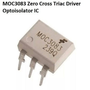 MOC3083 Optoisolators TRIAC Driver IC - a white, six-pin electronic component with the text "MOC3083 239Q" printed on its top surface.