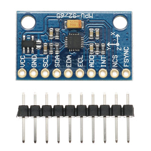 MPU6500 GY-6500 6DOF 6 Axis Accelerometer Gyro Sensor - the blue circuit board with ten labeled pin holes and a separate ten-pin header strip below it.