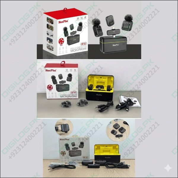 Neepho NP-61 Wireless Microphone 5-in-1 Lavalier Mic