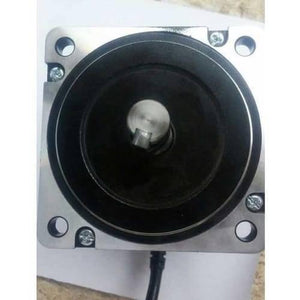 NEMA34 NEMA 34 6nm Torque 75mm Stepper Motor For 3d Printer & CNC - a close-up view of the silver metal front face, circular black center, and the protruding drive shaft with a keyway.