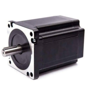 NEMA34 NEMA 34 8nm Torque 100mm Stepper Motor For 3d Printer & CNC - a black square-bodied motor with a silver metal mounting flange and a protruding keyed drive shaft.