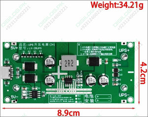 15W 12V 3A 18650 Lithium Battery Charger DC-DC Step Up Booster UPS Uninterruptible Power Supply Converter Type C